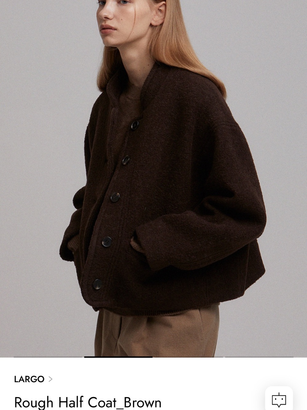 Largo Brown 100% Wool Jacket - Picture 3 of 11